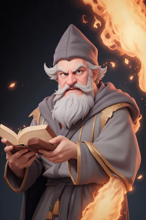 a man with a beard and a book in his hands