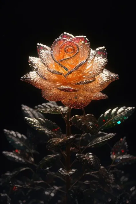 best quality,masterpiece,rose bush,  <lora:crystals fantasy_10R:0.6>,crystals fantasy