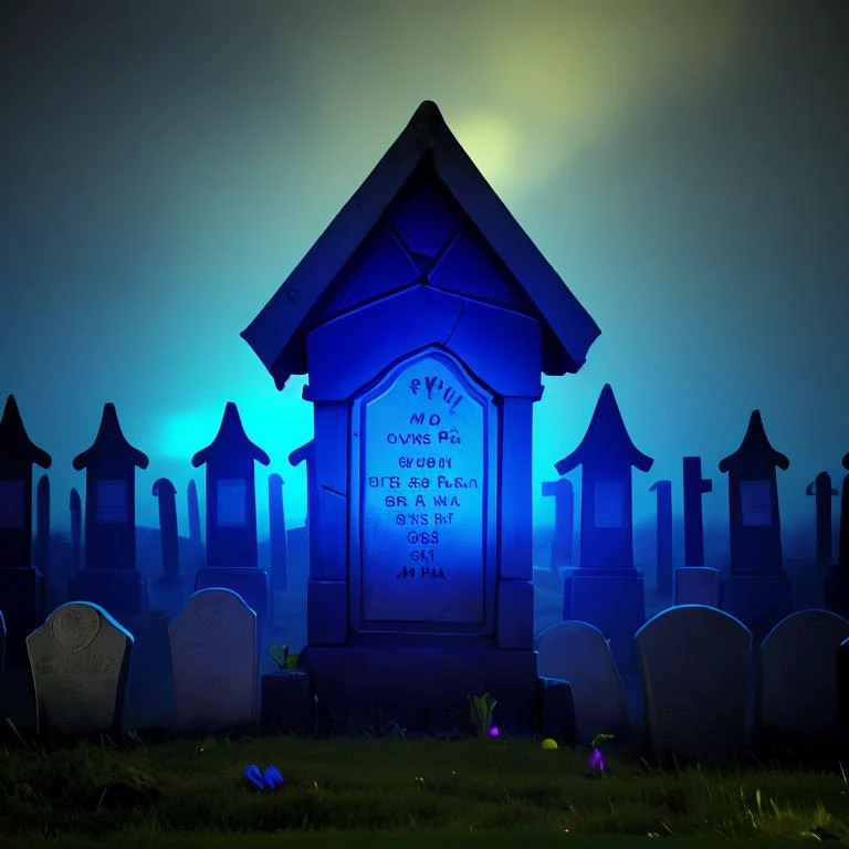 <lora:Isometric_Setting:0.7>((masterpiece,best quality)), absurdres , spooky graveyard, graves, glowing blue lights,