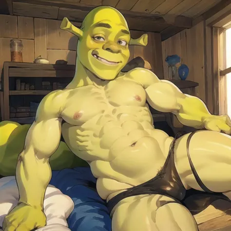 <lora:add_brightness:0.5><lora:add_detail:0.5><lora:ShrekDoguVersion2:1>(Shrex,1boy),nipples,bulge<lora:HerrscherAGGA2023_Belly_rub_V2:1>belly_rub,cowboy shot,