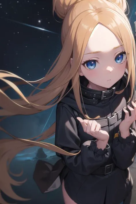 abigailwilliams, <lora:abigailwilliams-lora-nochekaiser:1>,
abigail williams, blonde hair, blue eyes, forehead, long hair, parted bangs,
BREAK bandaid, bandaid on face, bandaid on forehead, belt, black bow, black jacket, crossed bandaids, hair bow, hair bu...