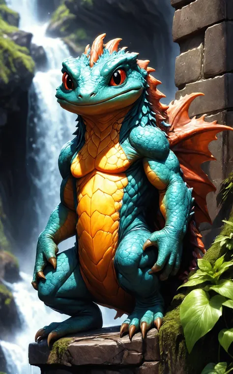 a close up of a statue of a dragon on a ledge