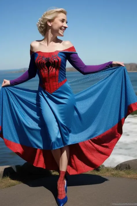 spiderman  dress as elsa from frozen