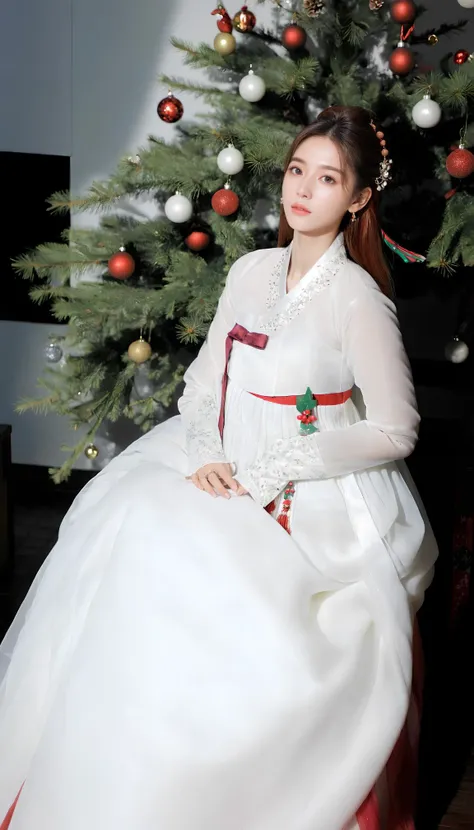 detailed eyes, Perfect features, (masterpiece), (best quality), (good quality), intricate details, earrings, Ray Tracing, (Depth of field), <lora:SDXL_Hanbok_LoRA_beta7:0.1>