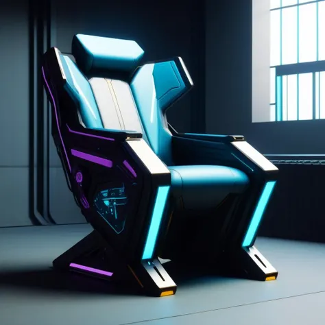 <lora:C7b3rp0nkStyleXL:1.3> C7b3rp0nkStyle Chair, cyberpunk, sci-fi, futuristic, tech