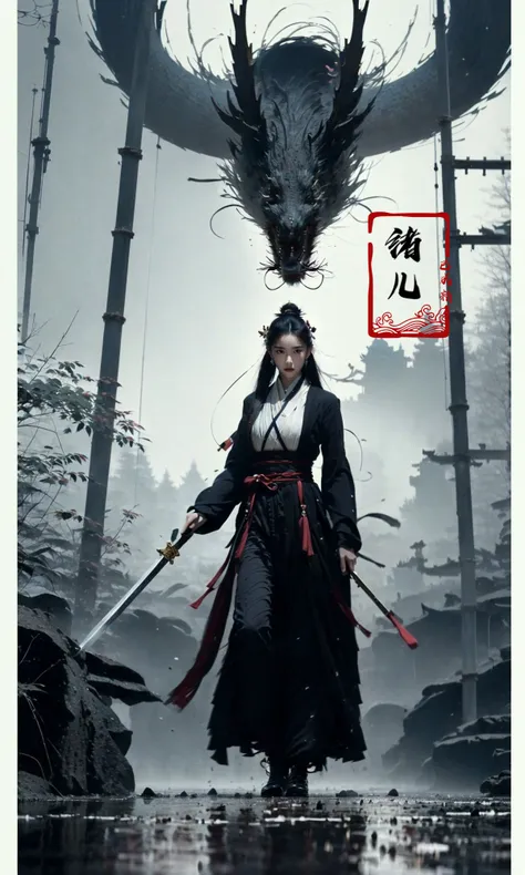 (dramatic, gritty, intense:1.4),masterpiece, best quality, 8k, insane details, intricate details, hyperdetailed, hyper quality, high detail, ultra detailed, Masterpiece,
1girl,solo, hanfu,dress,red ribbon,jewelry,wind,long sleeves,long hair, hair ornament,...