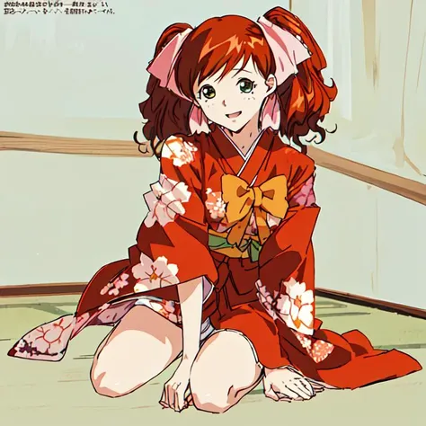 <lora:asahina_v1:0.8>,asahina,masterpiece,best quality,super fine illustration,solo,kimono,wariza,knees_together_feet_apart,