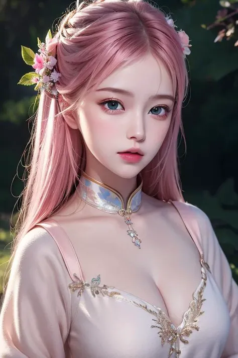 masterpiece, best quality, masterpiece,best quality,official art, beautiful girl, pink hair, extremely detailed CG unity 8k wallpaper, day,1 girl, school, <lora:koreanDollLikeness_v10:0.3>  <lora:25D_hanfuguofengkeaimeiz:0.7>