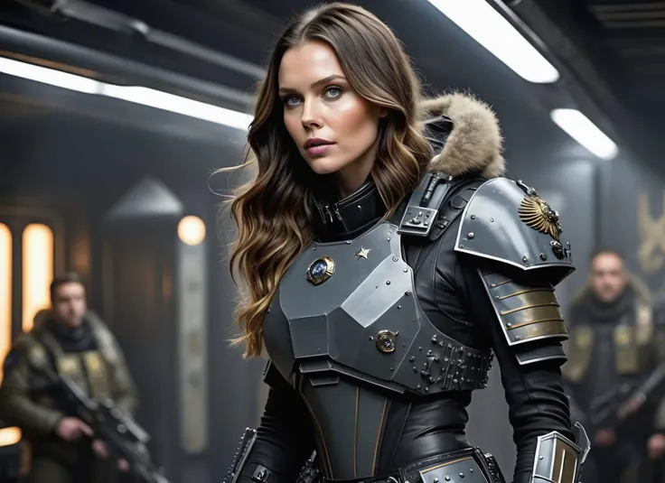 girl, (Elizabeth Olsen mixed with Kate Beckinsale mixed with Liv Tyler), , pitch black hair, crouching low to strike, anime (masterpiece:1.4), (), toned, fit, undercover, futuristic attire, future soldier, solo, (21yo), a 25-year-old woman, detailed face, ...