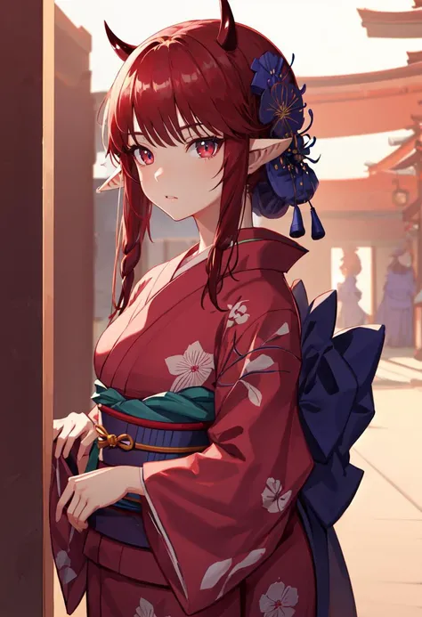 best quality, masterpiece, highres, solo, (vigna_arknights:1.10), (yukata:1.30), (kimono:1.15), 23 <lora:vigna_arknights:0.80>