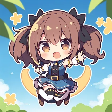 1girl,chibi, jumping,  <lora:Qtea_add_sugar:1>