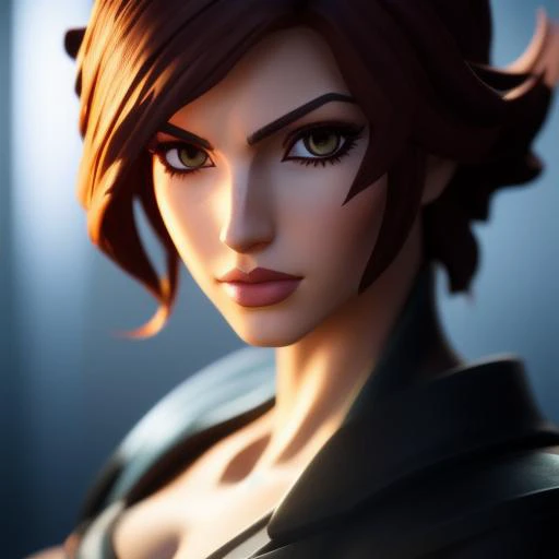 sexy cute brunette woman, mix of darkest dungeon style and darkestdungeon style and clonewars style and clone wars style and joj...