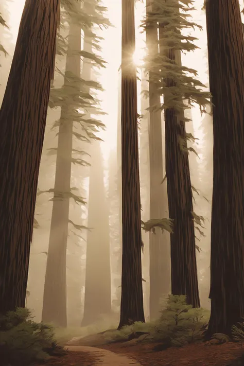 <lora:MW_zgcjch_å°åºæ¯_v1.0:1> BP_CH, redwood trees