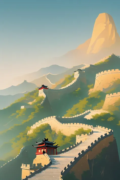 <lora:MW_zgcjch_å°åºæ¯_v1.0:1> BP_CH, Great Wall of China
