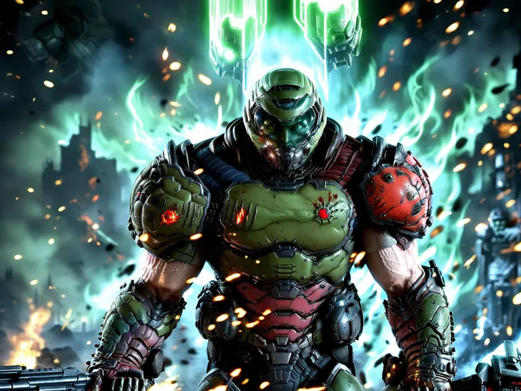 Doomguy - Doom video game franchise - SDXL