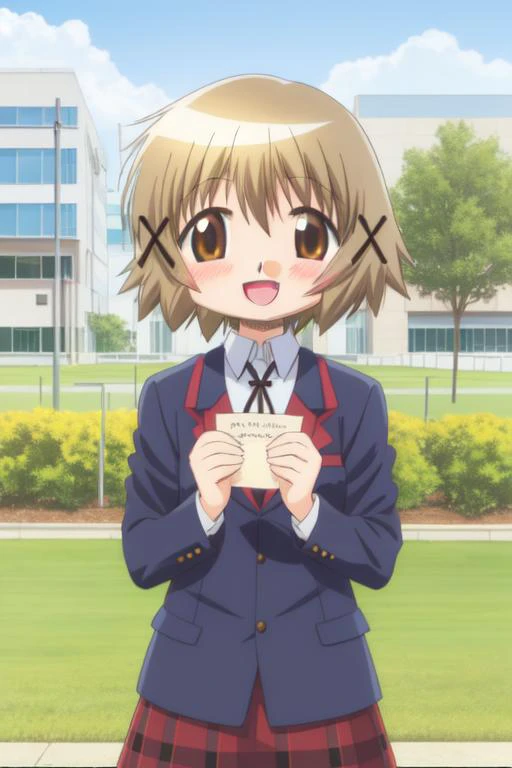 (((perfect-live-realistic-perfect, perfect-live-realistic-resolution-perfect, perfect-1girl-solo-perfect))) (((official-style, official-style-genuine, official-style-perfect))) (((<lora:Yuno - Hidamari Sketch:1>child-yuno, school-grounds, :D)))