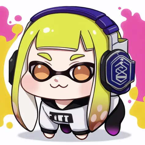 a cartoon image of a girl with headphones and a microphone