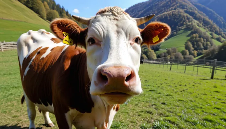 A cow taking a selfie