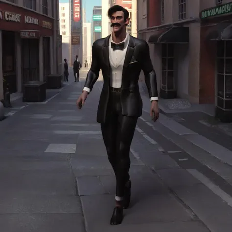 score_9, score_8_up, score_7_up,rating_safe,source_3d,full body,henchmann,moustache,tuxedo,dress pants,city street,city,walking,...