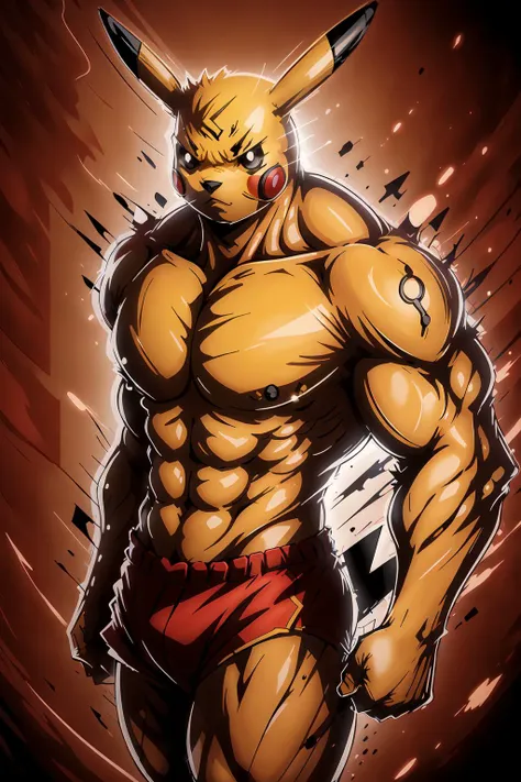 Pokemon-Muscular Pikachu(巨巨皮卡丘)