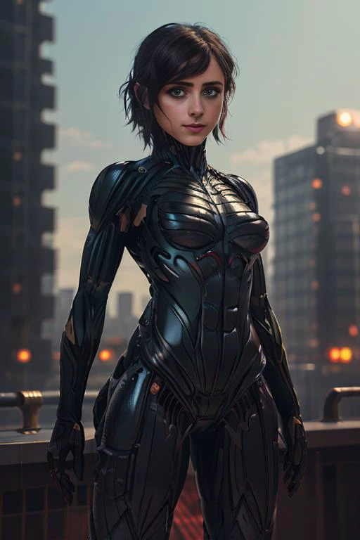 fullbody shot, photo of (nataliadyer:0.99), a woman as a movie star, (wearing  a nanosuit), standing on a rooftop, looking to the sky, modelshoot style, (extremely detailed CG unity 8k wallpaper), photo of the most beautiful artwork in the world, professio...