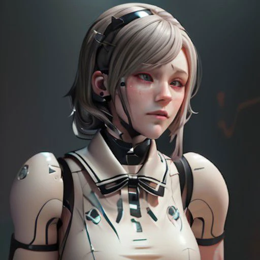 a close up of a person in a futuristic outfit