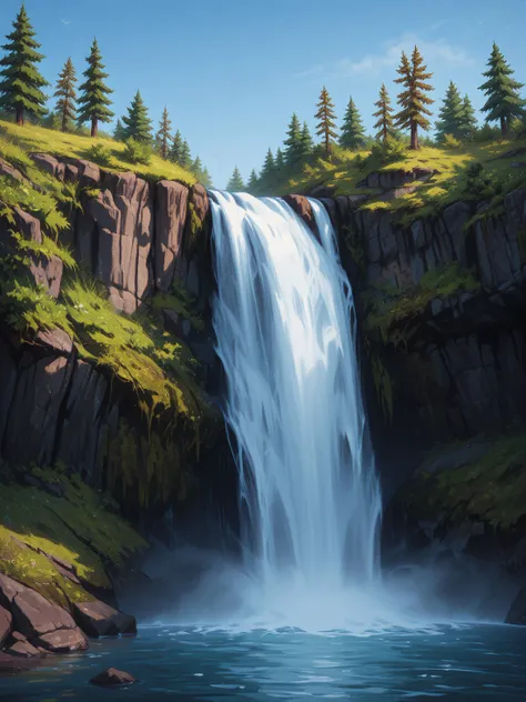 majestic waterfall