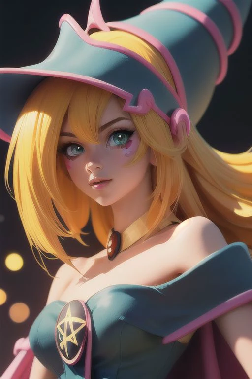 straight-on, upper body, solo, BREAK
ANIME_dark_magician_girl_YuGiOh_ownwaifu, www.ownwaifu.com,
blonde hair, long hair, dark magician girl,breasts, hair between eyes, medium breasts, blue eyes, bangs, collarbone, spiked hair, blush stickers, large breasts...