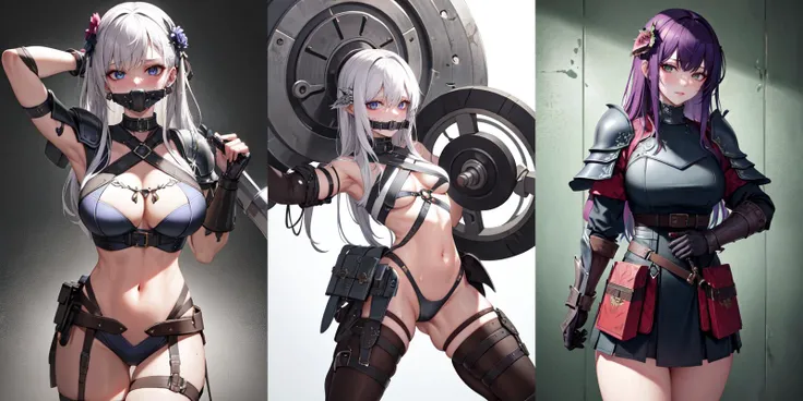 highly insanely detailed, masterpiece, top quality, best quality, highres, 4k, 8k, RAW photo, (very aesthetic, beautiful and aesthetic), 
__lazy-wildcards/subject/costume-nsfw/meat_armor/prompts__, 
<lora:fanny packing:0.5>, 
(1girl:1.3), 1other, 
__lazy-w...