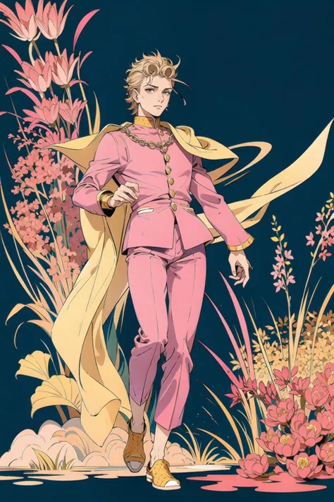 best quality,mature male, solo,(giorno giovanna:1.1), giogio, best detailed face, male focus,
blond hair, [white hair|(yellow ha...