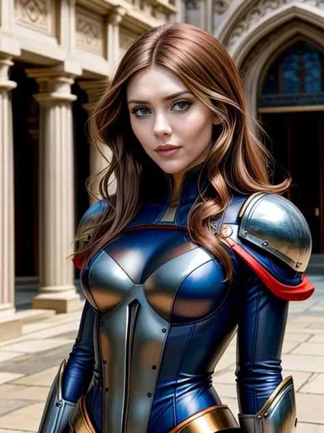 [ Elizabeth Olsen|Kate Winslet] , taskmaster Cosplay
courtyard ,