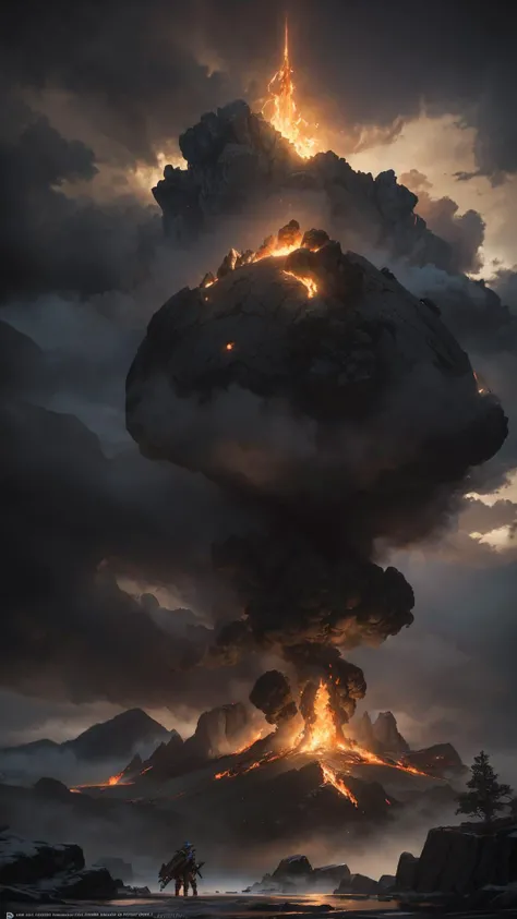 A world of fire, atmospheric, hyper realistic, 8k, epic composition, cinematic, octane render, artstation landscape vista photography by Carr Clifton & Galen Rowell, 16K resolution, Landscape veduta photo by Dustin Lefevre & tdraw, 8k resolution, detailed ...