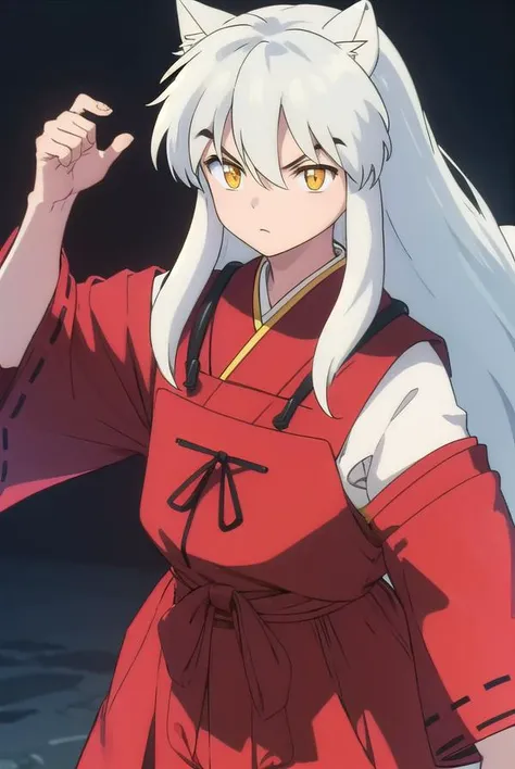 inuyashamc, <lora:inuyasha anime s4-lora-nochekaiser:1>,
inuyasha, long hair, animal ears, white hair, male focus,dog ears, (yellow eyes:1.5),
BREAK japanese clothes, hakama, red hakama,
BREAK outdoors,
BREAK looking at viewer, (cowboy shot:1.5),
BREAK <ly...