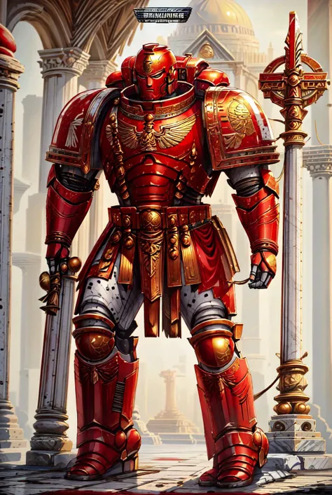 primaris, full body shot, battlefield background, standing, holding gladius, roman_shield, romanworld, template, senate, marble_floor, toga, praetorian_guard,