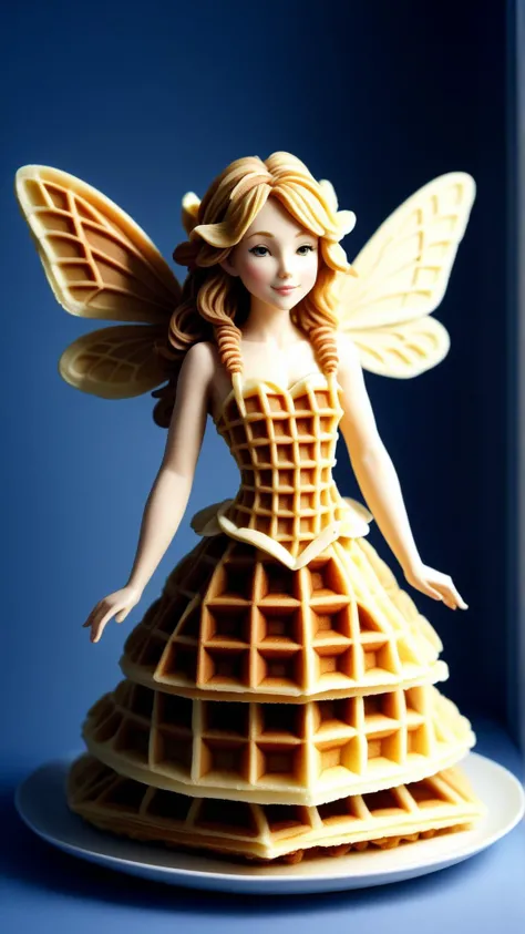 <lora:WaffleStyleXL:1>WaffleStyle  fairy, made out of waffles, (Masterpiece:1.3) (best quality:1.2) (high quality:1.1)