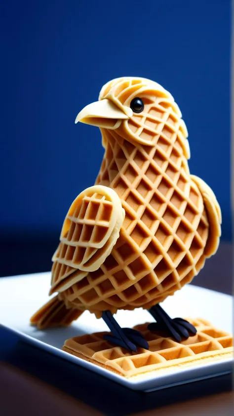 <lora:WaffleStyleXL:1>WaffleStyle  bird, made out of waffles, (Masterpiece:1.3) (best quality:1.2) (high quality:1.1)