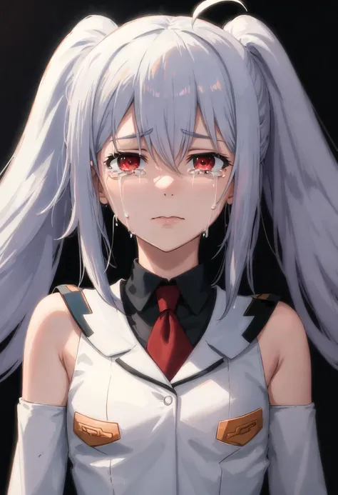 best quality, masterpiece, highres, solo, {isla_fanart_plasticmemories:0.90}, crying, sobbing, tears, portrait, looking at viewer