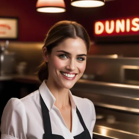 <lora:amandapeet_sdxl_resized:1>  amandapeet portrait photo of a woman, smiling, welcoming, working as a waitress in a diner, 4k textures, soft cinematic light, adobe lightroom, photolab, hdr, intricate, elegant, highly detailed, sharp focus, ((((cinematic...