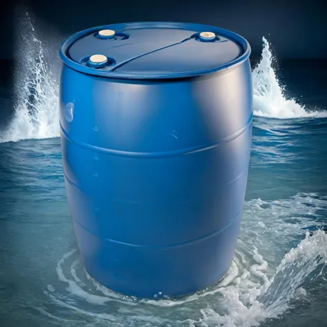 55 gallon blue barrel