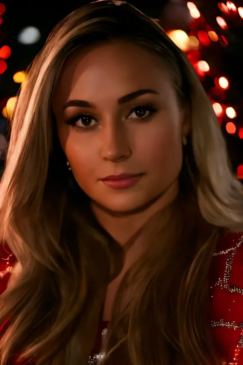 woman 20 years young, European, middle shot, closeup,
([Hayden( :0)Panettiere|gabbie carter|marina( :0)diamandis]:0.9), 
christmas lights, <lora:dynamic_shot_55_hard_shadows_portrait:0.85>
home, night,
highres, high quality, high resolution, hd, 4k, master...