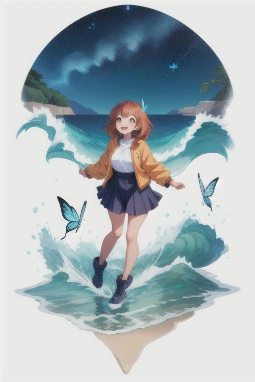 [(white background:1.5),::5]
1girl, mid shot, full body, ocean, sea waves, water splashes, sky, light particles, butterflies, night, starry sky <lora:GachaSplash4:1>