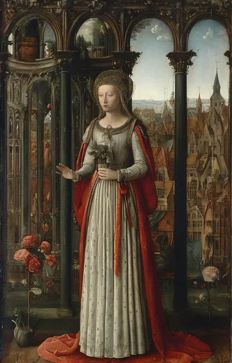 masterpiece,best quality,<lora:tbh190-sdxl:0.9>,illustration,style of Jan Van Eyck