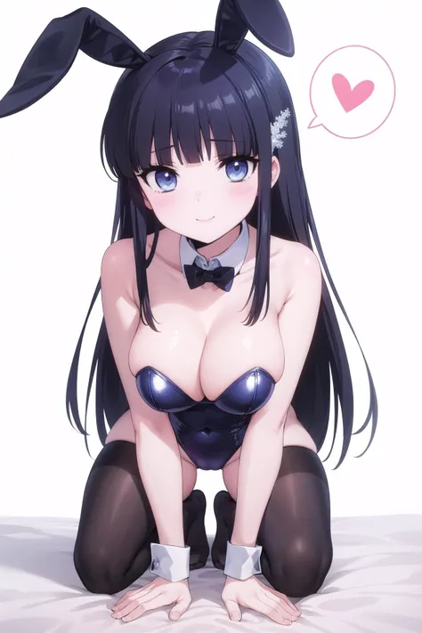 1girl, solo, masterpiece, best quality,
      <lora:miyuki-mahouka:0.8>,
        rabbit ears, fake animal ears, mahouka koukou no rettousei, miyuki shiba, shiba miyuki, black eyes, blue eyes, tsurime, eyelashes, black hair, long hair, hime cut, straight ha...