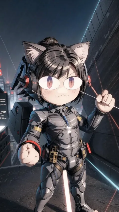 <lora:JetstreamSam:0.7> JetstreamSam, 1boy, bodysuit, beard <lora:neco-arc:0.8> (neco-arc, slit pupils:1.25), animal ears, cat ears, :3, bangs, (chibi:1.5), antenna hair, short hair, cat, masterpiece, best quality, extremely detailed, highly quality, 4k, s...