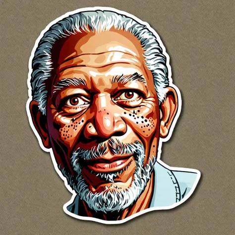 sticker design, old man, cartoon  <lora:StickersRedmond:0.5>