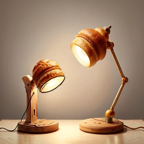 CroissantStyle Desk lamp <lora:CroissantStyle:0.6>