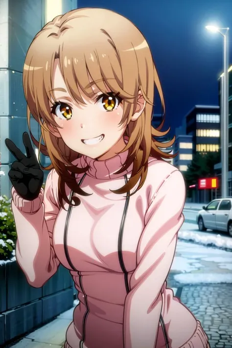 <lora:oregairu:0.8>, (isshikiiroha:1.5), masterpiece, best quality, absurdres, 1girl, looking at viewer, standing, upper body, o...