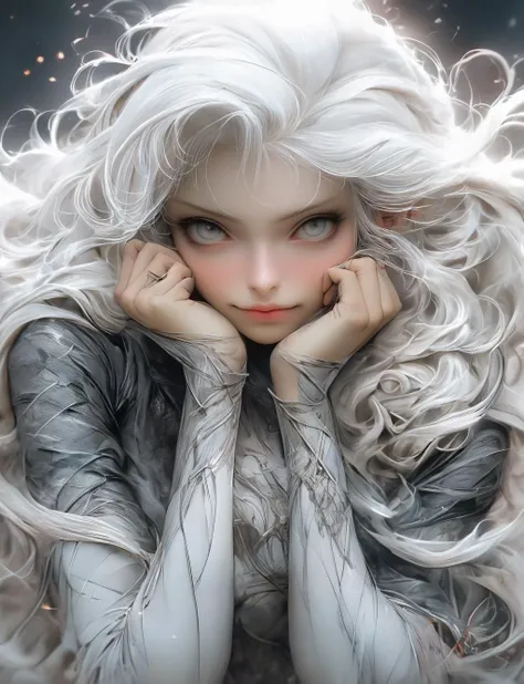 pure girl,white hair,divine aura,grey eyes,<lora:offset_0.2:0.6>,