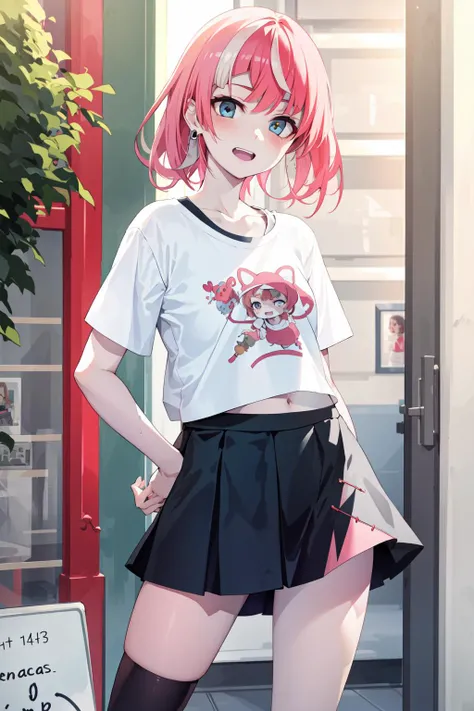 girl wearing a tshirt skirt, stitched face <lyco:KitsuneAi-Ollie-LoCon32V1:0.8>