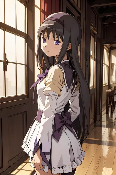 (masterpiece, best quality), 1girl, <lora:homura-madomagi:0.8> homura akemi